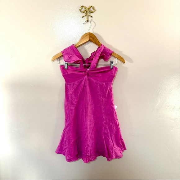 Free People For The Flirt Convertible Mini Pink Halter/Off the Shoulder Size Sma - Picture 3 of 7
